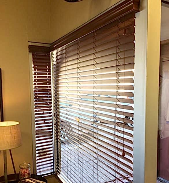 Hunter Douglas Everwood Faux Wood Blinds in Edward Jones Office