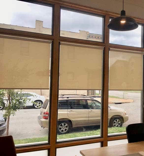 Hunter Douglas Solar Screen Shades in Office